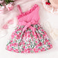 Little Girl's Floral Suspender Dress