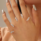Zircon Leaves Finger Chain