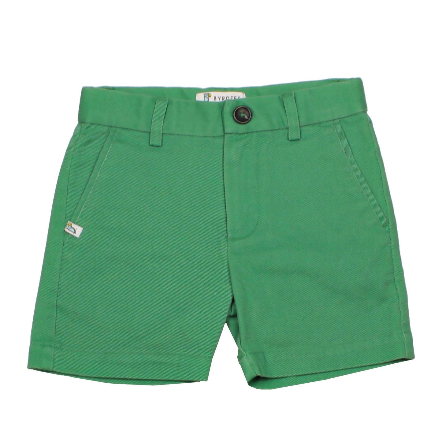 Boys BYRDEES Basics Chino Shorts in Green Daze