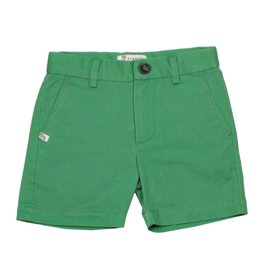 Boys BYRDEES Basics Chino Shorts in Green Daze